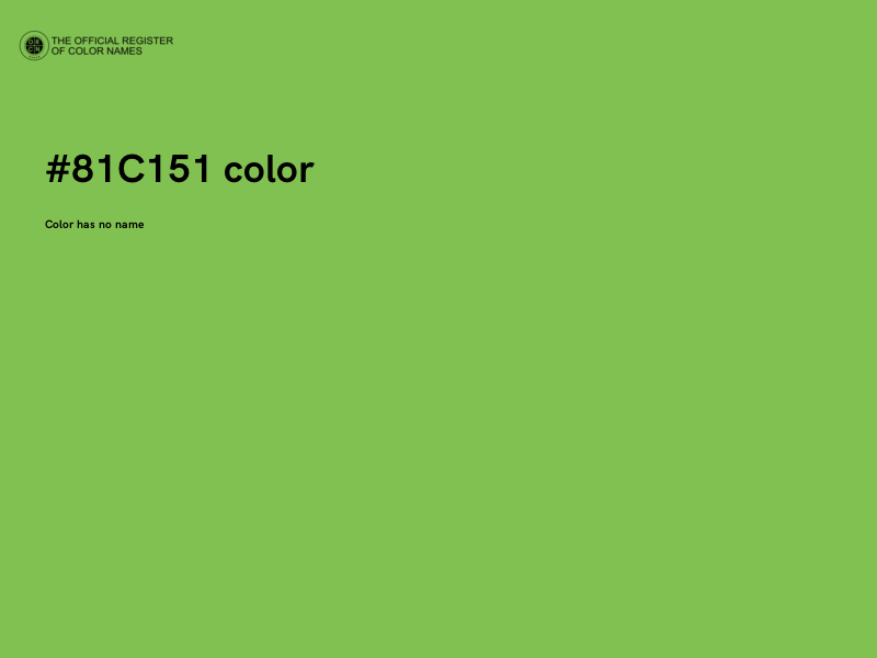 #81C151 color image