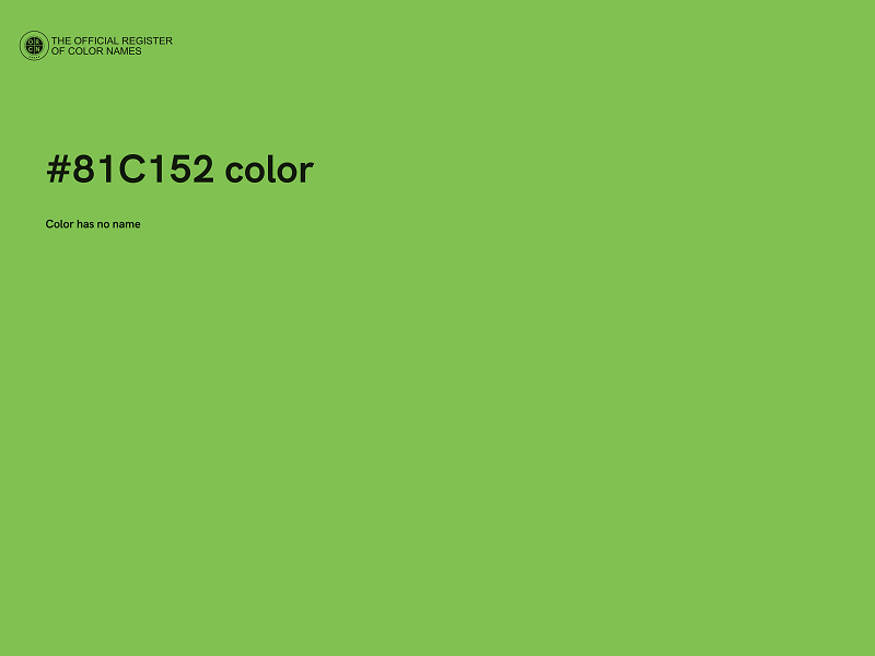 #81C152 color image