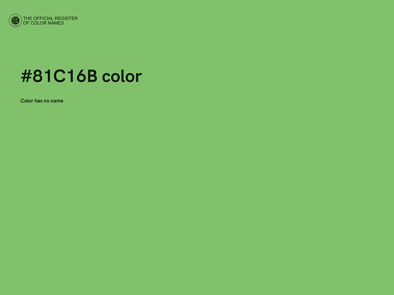 #81C16B color image