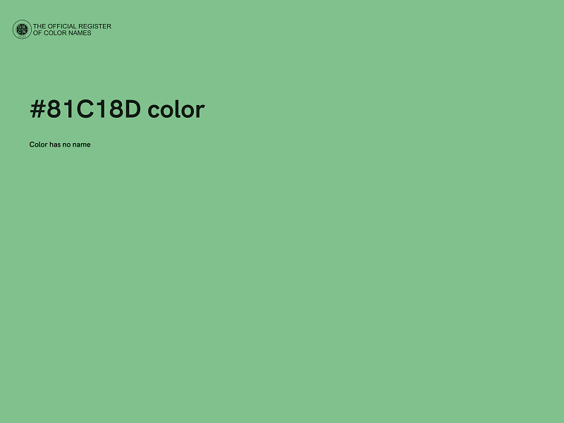 #81C18D color image