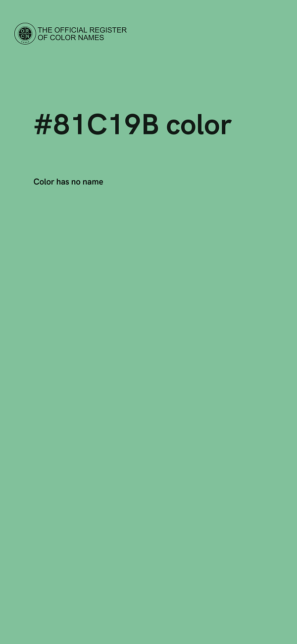 #81C19B color image