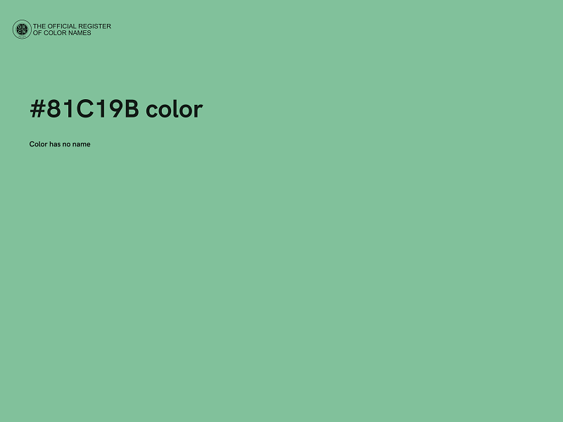 #81C19B color image