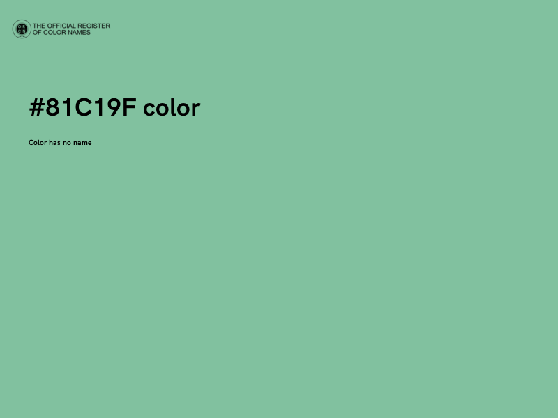 #81C19F color image