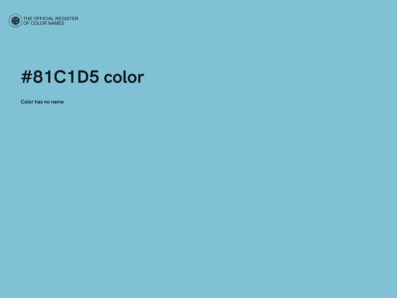 #81C1D5 color image