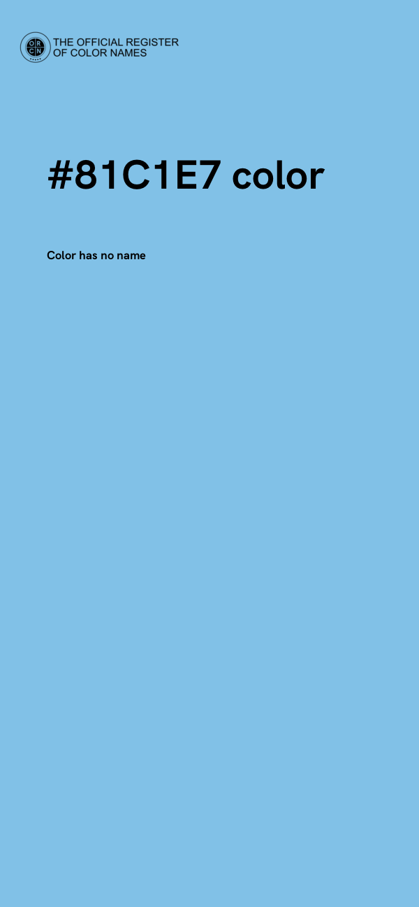 #81C1E7 color image