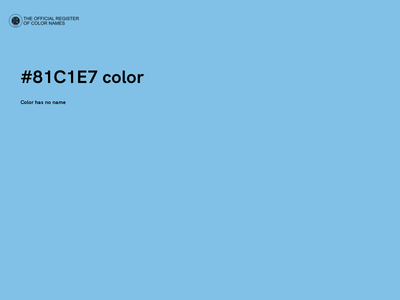 #81C1E7 color image