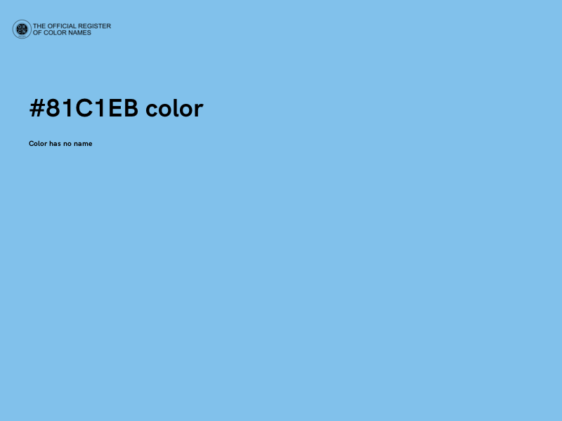 #81C1EB color image