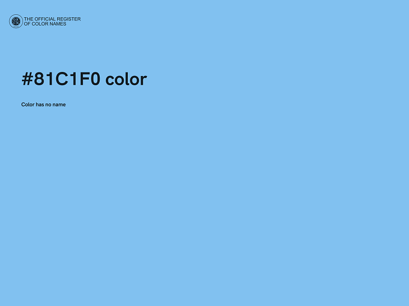 #81C1F0 color image