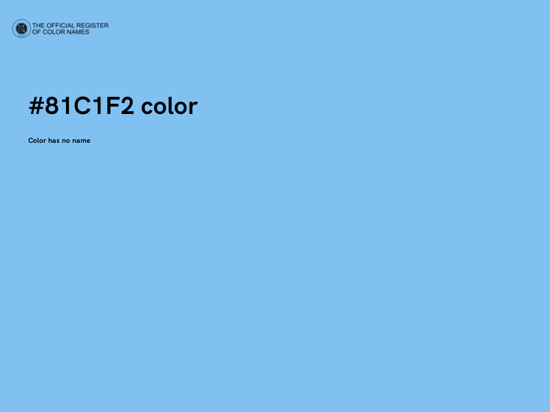 #81C1F2 color image