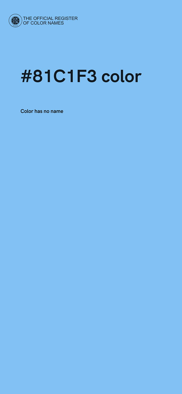 #81C1F3 color image