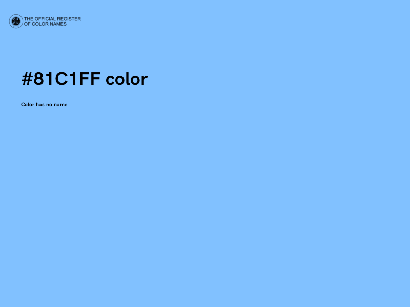 #81C1FF color image