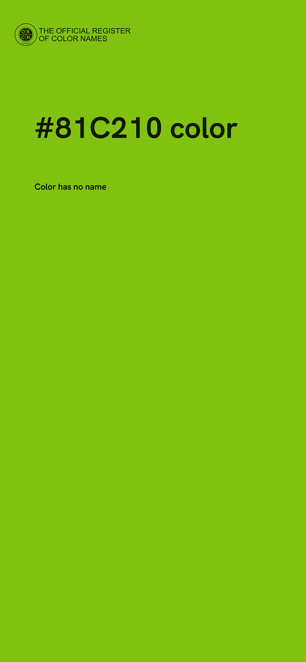 #81C210 color image