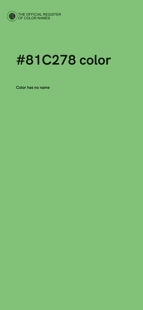 #81C278 color image