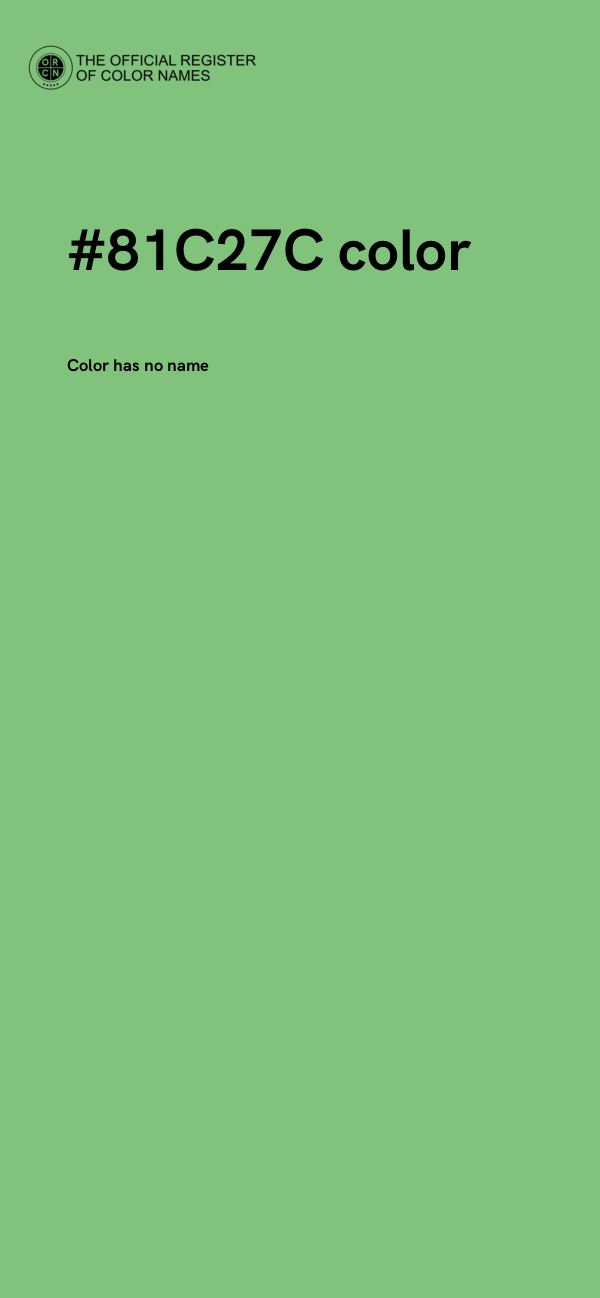 #81C27C color image