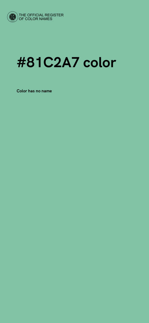#81C2A7 color image
