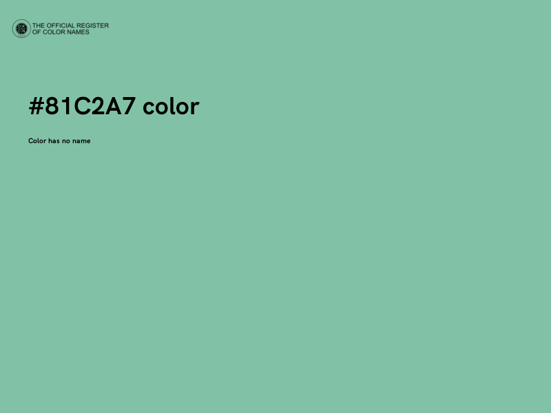 #81C2A7 color image