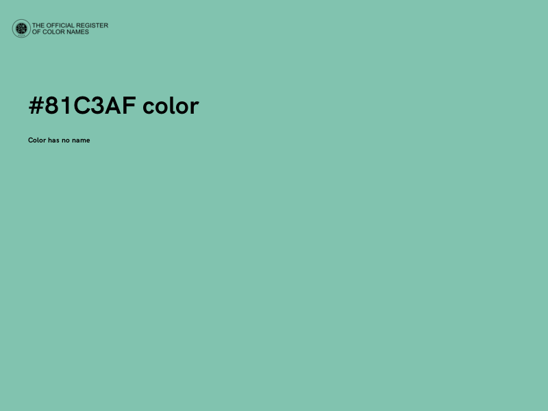 #81C3AF color image