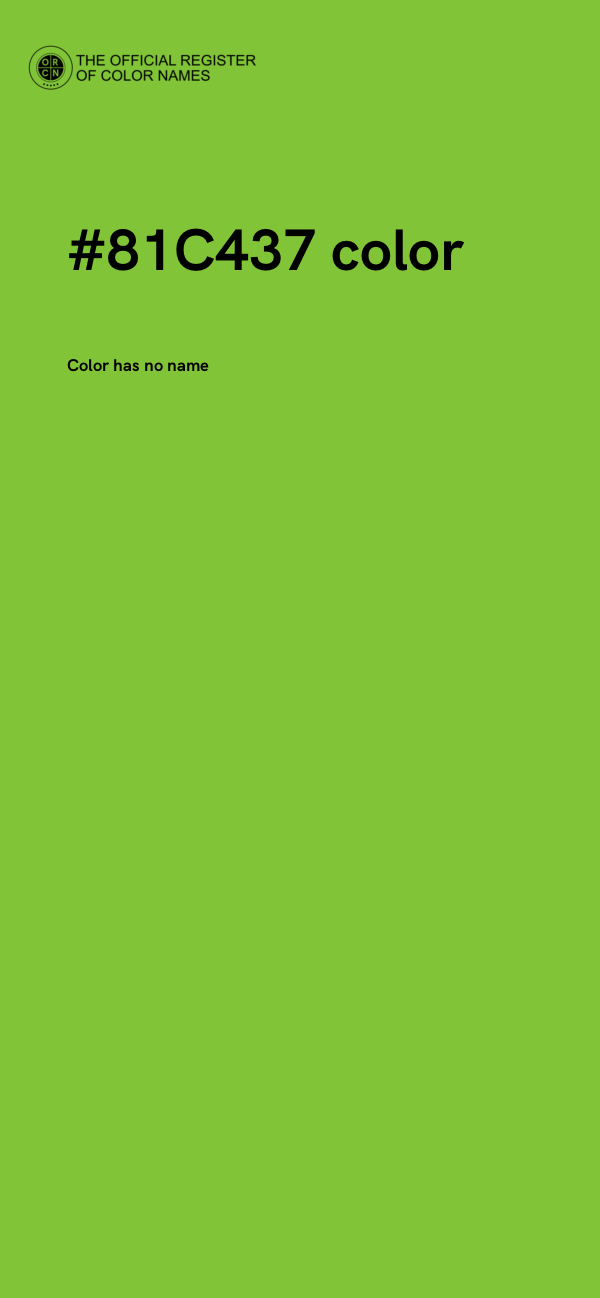 #81C437 color image