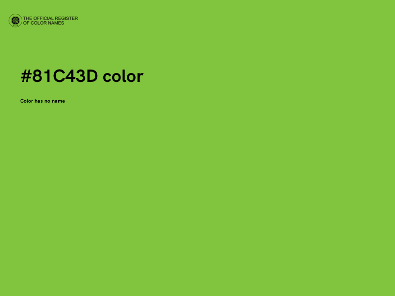 #81C43D color image