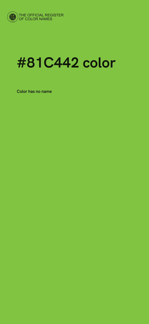 #81C442 color image