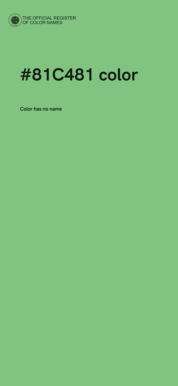 #81C481 color image