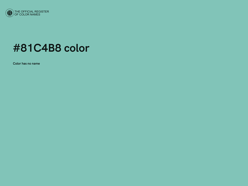 #81C4B8 color image