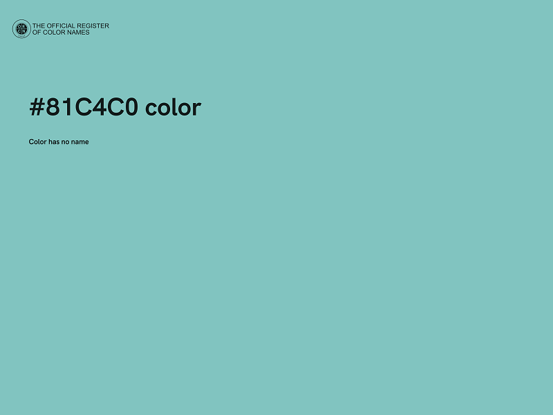 #81C4C0 color image