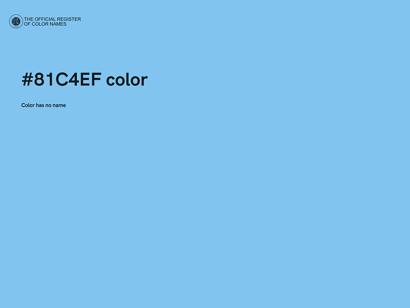 #81C4EF color image