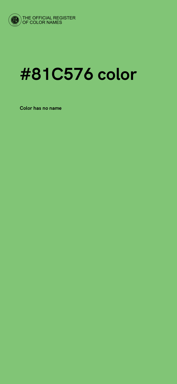 #81C576 color image