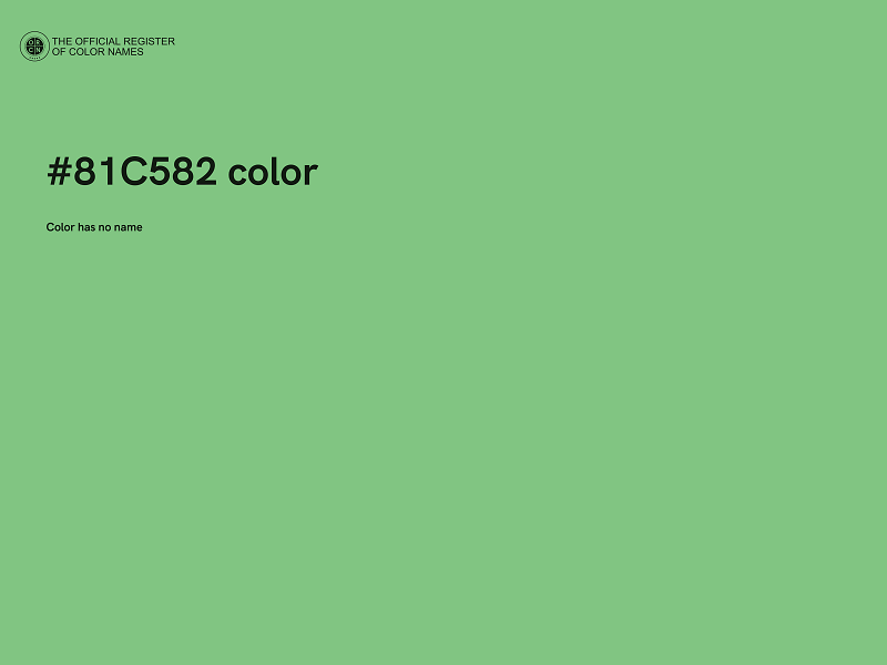 #81C582 color image