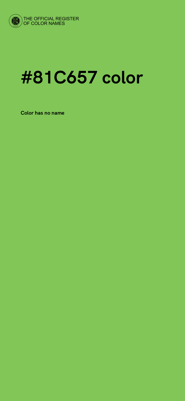 #81C657 color image