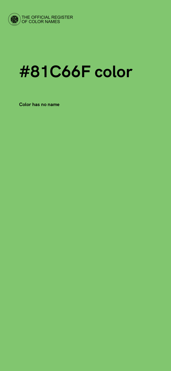 #81C66F color image