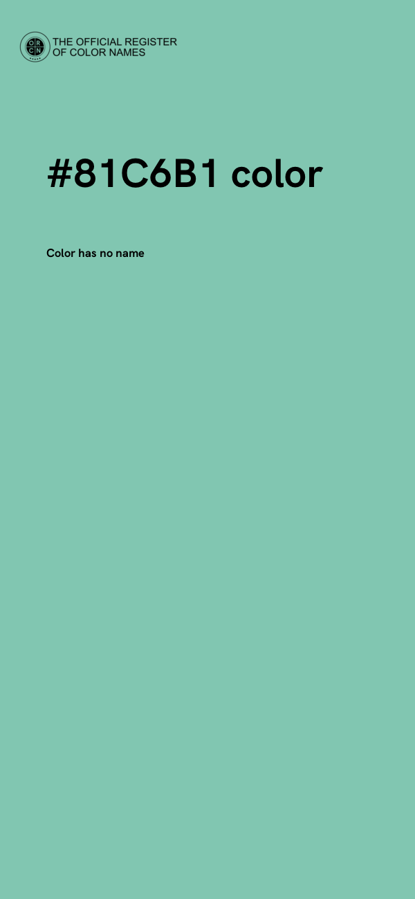 #81C6B1 color image