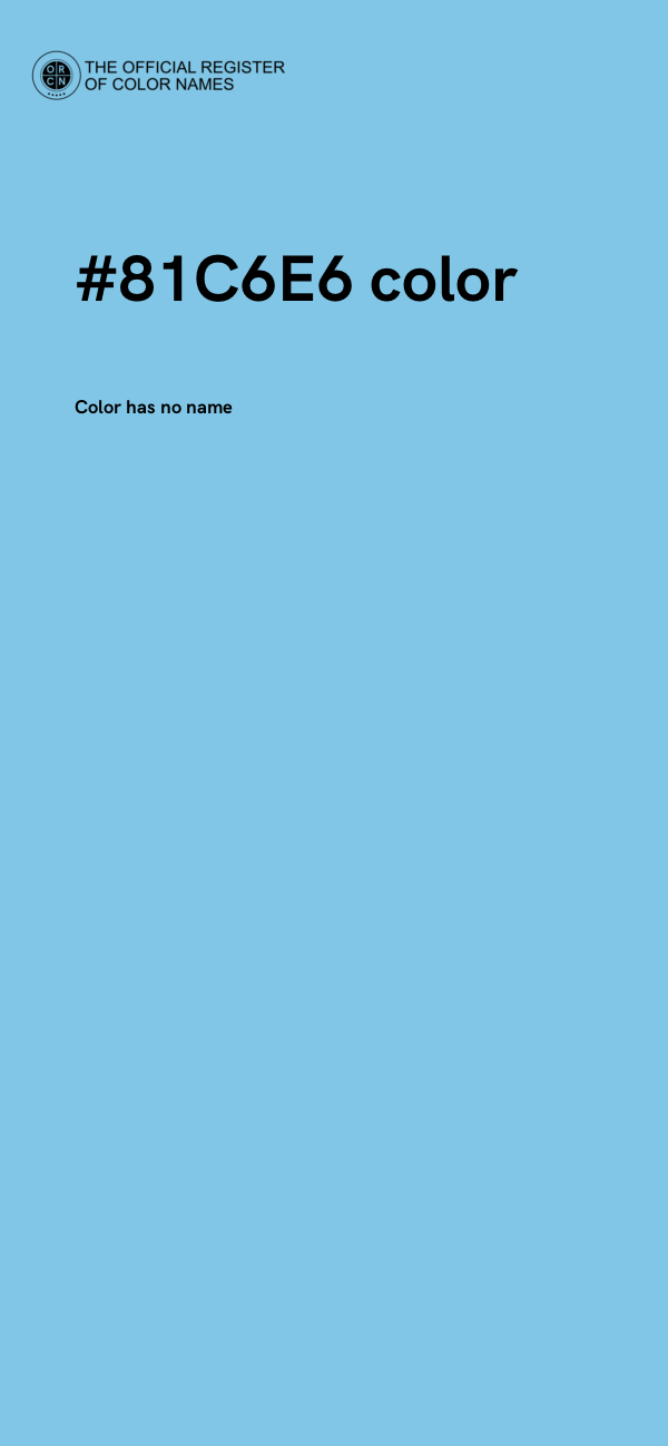 #81C6E6 color image