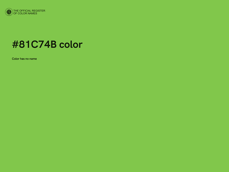 #81C74B color image