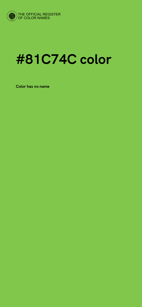 #81C74C color image