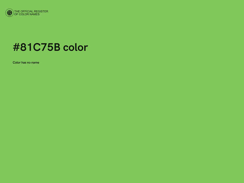 #81C75B color image