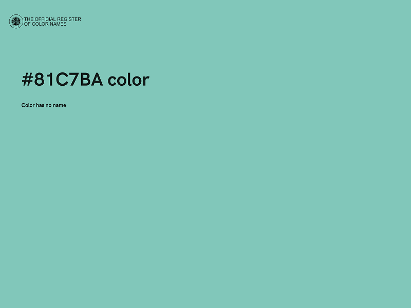 #81C7BA color image