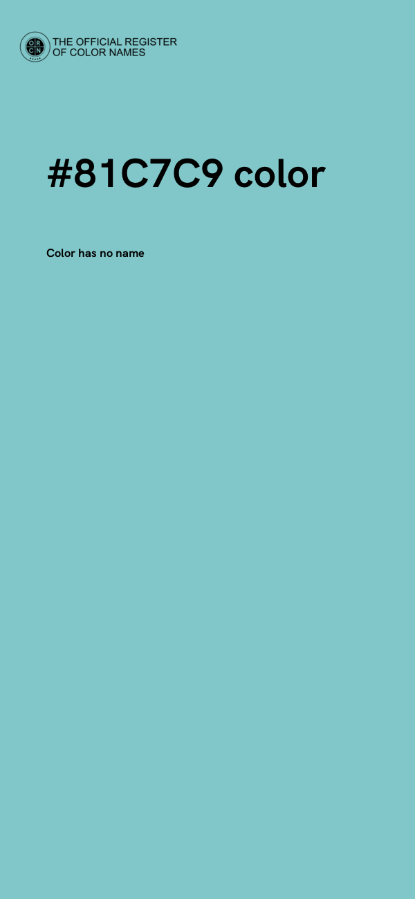 #81C7C9 color image