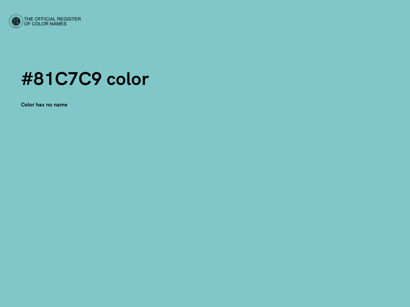 #81C7C9 color image