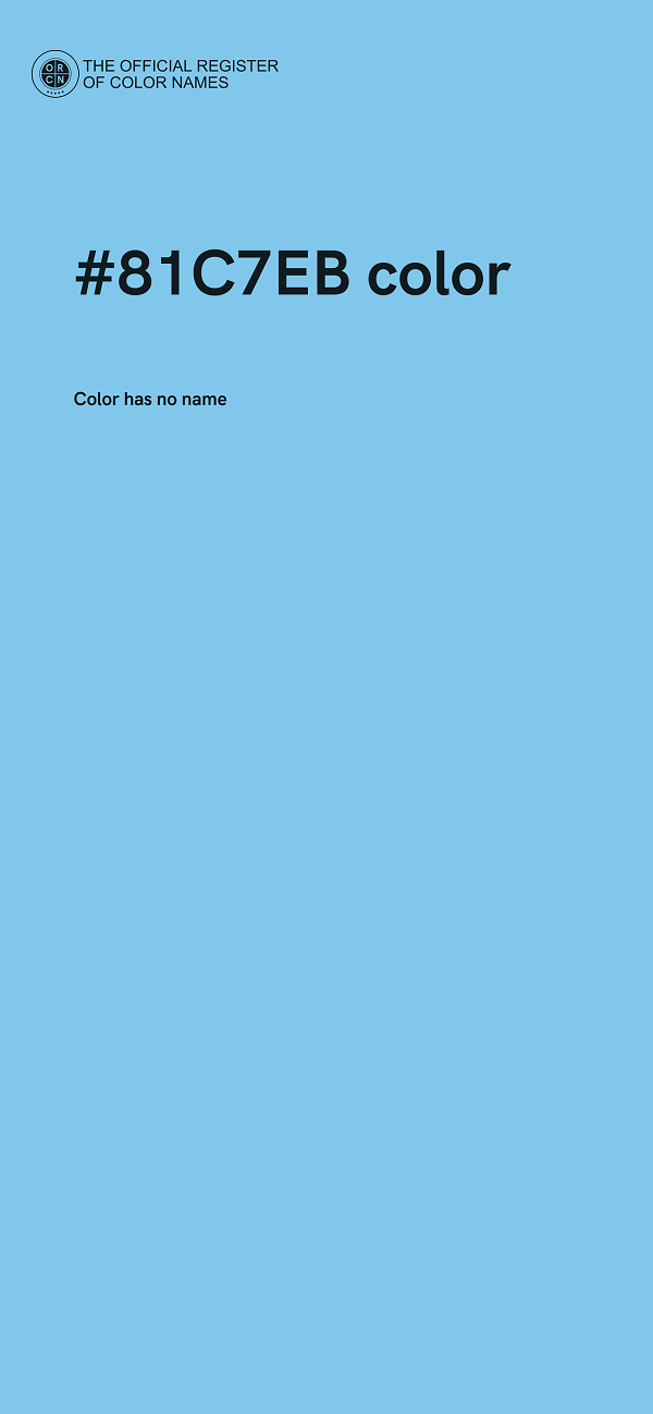 #81C7EB color image