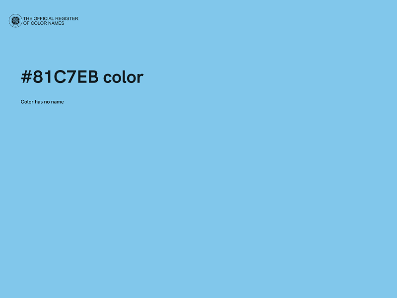 #81C7EB color image