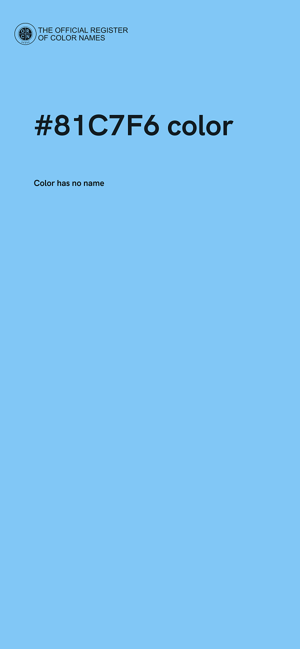 #81C7F6 color image