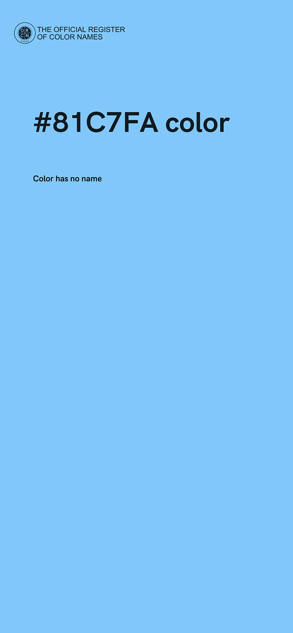 #81C7FA color image