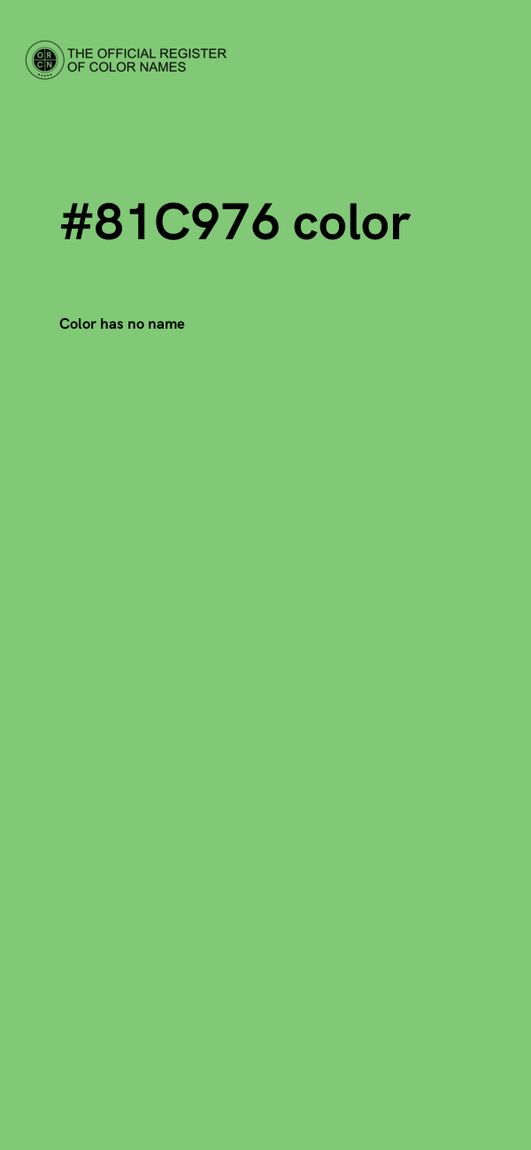 #81C976 color image