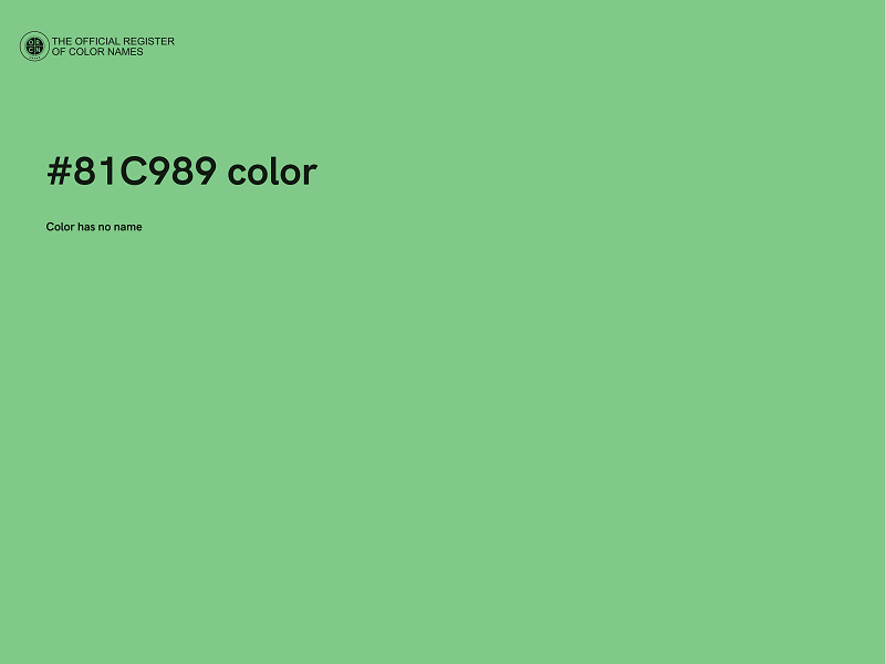 #81C989 color image