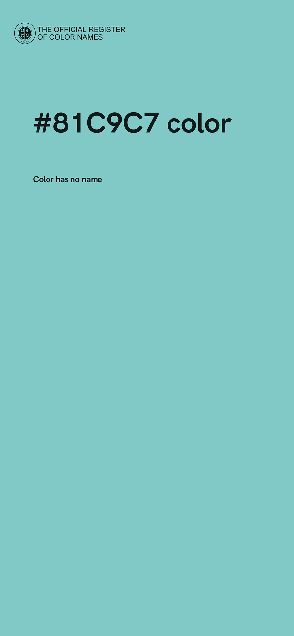 #81C9C7 color image