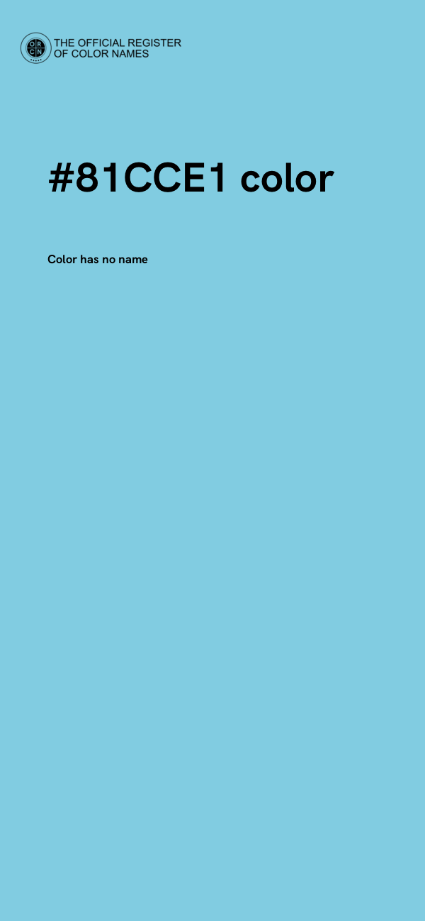 #81CCE1 color image