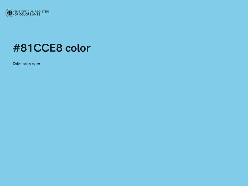 #81CCE8 color image