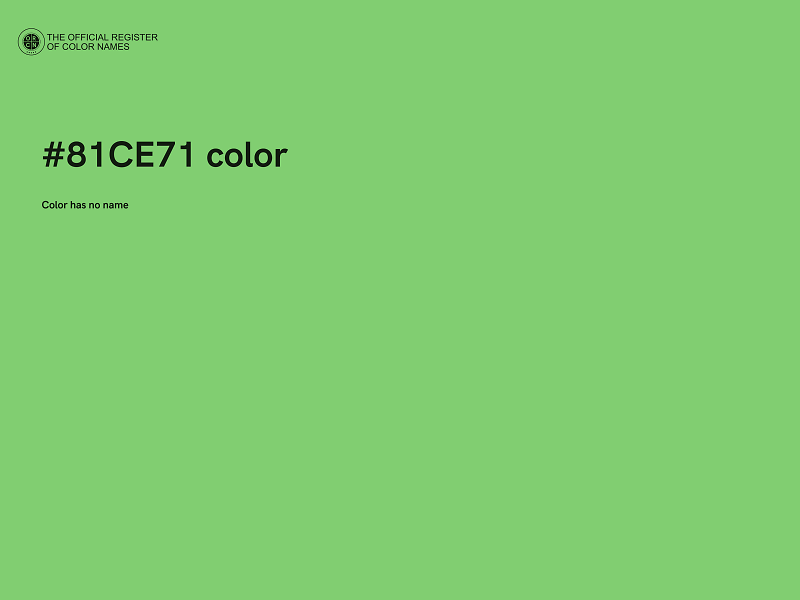 #81CE71 color image